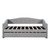 Gray Upholstered Twin Bed Frame With Trundle