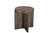 Set of Two Dark Brown Solid Wood Round Pedestal Furniture Set
