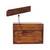 18" Brown Solid Wood Two Drawer Floating Nightstand