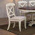 Sunset Trading Andrews Cross Back Upholstered Dining Side Chair | Antique White Solid Wood | Set of 2