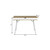 45" Oak and White Wood and Stainless Steel Computer Desk