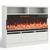 53" White Wood Fireplace Entertainment Center With Fireplace