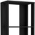 39" Black Wood Three Tier Bookcase
