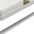 Set of Two White Aluminum Four Position Adjustable Outdoor Chaise Lounges with White Cushion