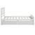 White Wood Twin Bed Frame With Drawers