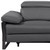 77" Dark Gray and Black Italian Leather Power Reclining Loveseat