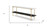 72" White and Gold Genuine Marble and Stone Console Table With Shelf