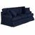 Sunset Trading Horizon Replacement Slipcover Only for T-Cushion Sofa | Performance Fabric Washable Water-Resistant Stain-Proof | Navy Blue