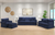 Sunset Trading Horizon Replacement Slipcover Only for T-Cushion Sofa | Performance Fabric Washable Water-Resistant Stain-Proof | Navy Blue
