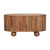 32" Brown Solid Wood Round Solid Coffee Table With Drawer