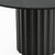 52" Black Solid Wood Pedestal Base Round Top Dining Table