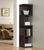 59" Espresso Wood and Solid Wood Four Tier Etagere Bookcase