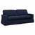 Sunset Trading Americana Replacement Slipcover Only for Box Cushion Track Arm Sofa | Performance Fabric Washable Water-Resistant Stain-Proof | Navy Blue