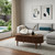 39" Brown Wood Oval Lift Top Coffee Table