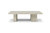 55" Beige Genuine Marble and Marble Double Pedestal Coffee Table