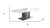 28" White And Silver Genuine Marble And Metal Coffee Table