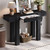 47" Black Wood Console Table With Drawer