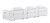 134" White Italian Leather Reclining Metal USB Sofa