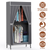 2 Tier Clothing Rack With Cover Portable Wardrobe 
