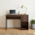 48" Espresso Wood Writing Desk With Two Drawers