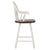 Sunset Trading Andrews 24" Windsor Barstool with Arms | Counter Height Stool | Antique White and Chestnut Brown | Set of 2 