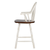 Sunset Trading Andrews 24" Windsor Barstool with Arms | Counter Height Stool | Antique White and Chestnut Brown | Set of 2 
