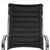 Black and Silver Adjustable Swivel Faux Leather Rolling Office Chair