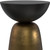 24" Black Aluminum Round End Table