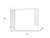 16" White Glass Block Console Table