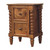 22" Brown Solid Wood Two Drawer Nightstand