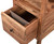 69" Brown Solid Wood Writing Desk and Bookshelf Set With Four Drawers