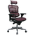Plum and Silver Adjustable Swivel Mesh Rolling Executive Office Chair