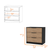 Zion 2 Piece Bedroom Set, Black Wengue/ Pine Finish