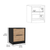Zion 2 Piece Bedroom Set, Black Wengue/ Pine Finish