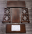 27" Dark Brown Two Tier Standard Bookcase