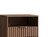 24" Brown Wood Ribbed Texture And Mirrored Glass Two Drawer Nightstand