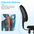 Office Chair Ergonomic Low-Backrest Armless Task Chair 