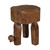 18" Brown Solid Wood Round End Table