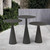 20" Dark Gray Aluminum Round Outdoor Side Table