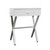 Homeroots 12" x 18.25" x 22.25" White Finish and Chrome Metal Accent Table