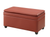 19" Wine and Black Upholstered Faux Leather Bench with Flip top