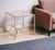 24" Gold And Clear Glass End Table