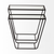 10" Clear Glass Frame Console Table