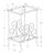 30" Silver And Clear Glass And Metal Square End Table With Shelf