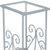 30" Silver And Clear Glass And Metal Square End Table With Shelf