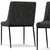 Set of Two Gray and Black Wood Dining Parsons Chairs