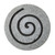 Homeroots Home Decor 28 Inch Gray Round Modern Spiral Wall Art, Gray, Large Size