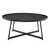 35" Black Manufactured Wood Round Coffee Table