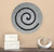 homeroots home decor 19" Gray Round Modern Spiral Wall Art, Gray, 19 Inch