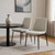 Set of Two Natural and Black Solid Wood Dining Parsons Chairs